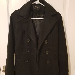 Papaya black peacoat size small